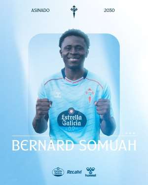 Spanish side Celta Vigo sign Asante Kotoko forward Bernard Somuah Sarpong on a long term deal