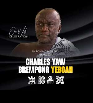 OneWeek Observation for H.E. Dr. Charles Yaw Brempong Yeboah Set for Tomorrow, Feb. 25