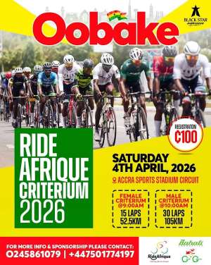 Over 200 Cyclists set for 2026 Ride Afrique at Accra Sports Stadium