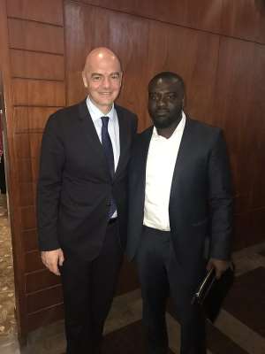 Mirage football academy chief Boateng meets FIFA boss Gianni Infantino