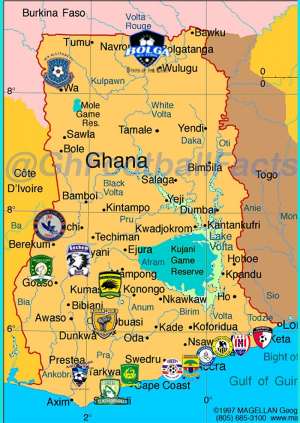 Info-graphic: Location of Ghana Premier League Clubs