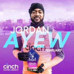Ghana forward Jordan Ayew named Crystal Palace Player of the Month for February