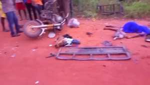 Akomadan: Tipper truck rams into tricycle killing 7 including 3 children
