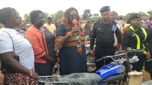 Freda Prempeh donates 120 motorbikes to government institutions within her constituency