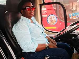 A female commercial bus driver, Madam Florence Marfo, shares some of the frightening and unusual experiences