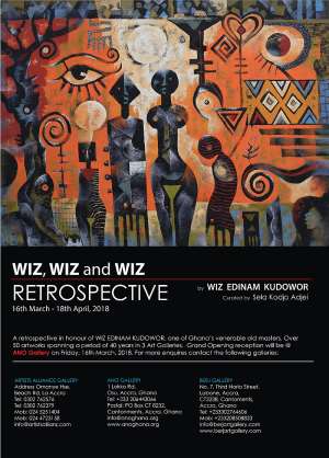 Wiz Kudowor Retrospective Exhibits At ANO Gallery, Artists Alliance Gallery and Berj Gallery