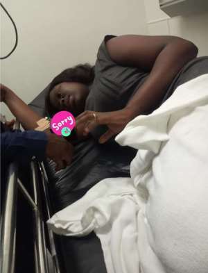 One of the Victims, Mrs Raissa Sambou Ebu at the hospital receiving treatment