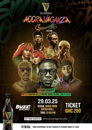 Stonebwoy to headline 2025 Guinness Accravaganza ‘Smoooth’ Edition set for March 29