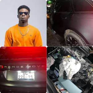 Musician Kuami Eugene escapes death in fatal accident