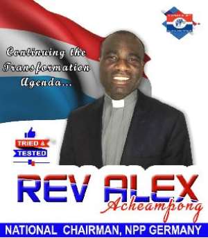 Reojoinder: NPP Germany Elects Rev Alex Acheampong As Chairman