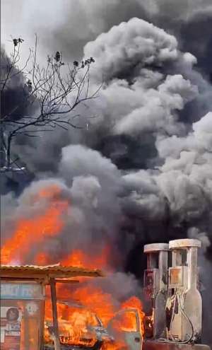 Fire destroys ‘Gao Gao’ fuel station in Teshie