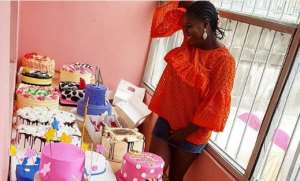 Actress, Adediwura Gold Gets 28 Cakes for her 40th Birthday photos