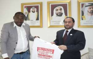 Ambassador Khalifa Al-Zaabi left with Mr Yahya Alhassan, CEO of Humanity Magazine International