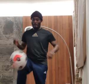 Watch Michael Essien's Amazing Skills As He Joins The StayAtHomeChallenge