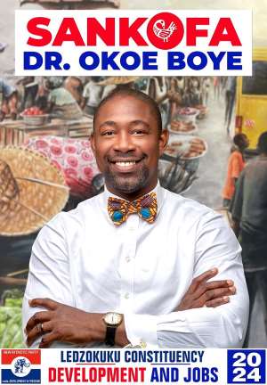 Dr. Benard Okoe Boye utilizes the SANKOFA slogan in skirt and blouse voting