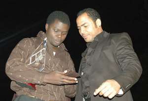 Winner Best Film of the Year, Joseph Mabirizi with Ramsey Nouah. PHOTO BY WILLY TAMALE