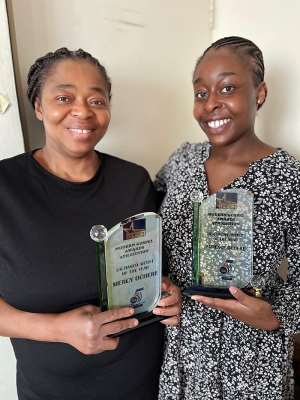 Mercy Ochere and Patience Ochere with their Awards