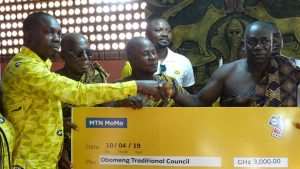 MTN Gives To Kwahu Traditional Council Ahead Of Easter