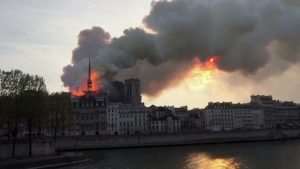 Notre Dame Cathedral In Paris Catches fire