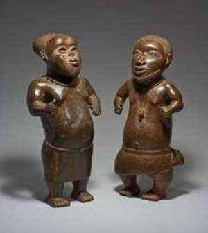 Court dwarfs, Benin, Nigeria, now in World Museum, Vienna, Austria.  Would they ever come home to  Benin City, Nigeria?