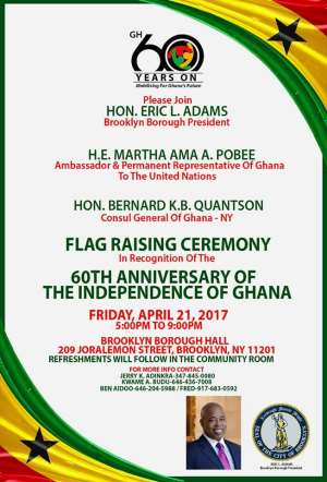 Ghanas 60th Independence Flag Raising Ceremony In NY