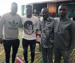 Ghana Coach Kwesi Appiah Meets Up With Leeds United Striker Caleb Ekuban