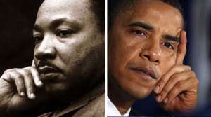 Martin Luther King Jr. and Barack Obama.