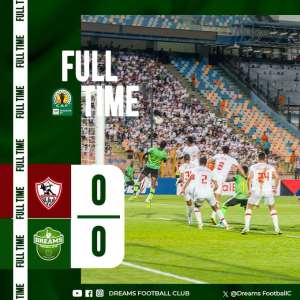 CAF Confederation Cup: Impressive Dreams FC hold Zamalek SC to a goalless draw in first leg in Cairo