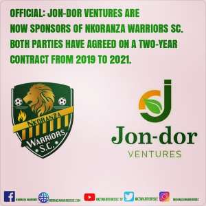 Nkoranza Warriors Sign GHC 50,000 Partnership Deal With Jon-dor Ventures