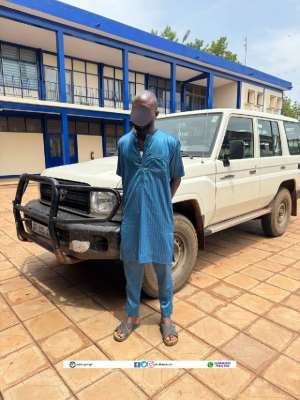 W/R: Police arrest suspect for stealing EPA vehicle in Tarkwa