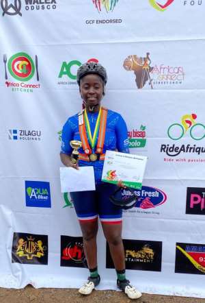 Deborah Fatima Conteh of Sierra Leone wins Accra Criterium