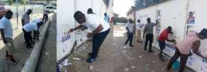 Greater Accra NPP Chairman Leads Cleaning At Trade Fair Centre
