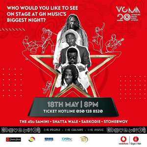 Music fans call for Samini,Shatta Wale and Stonebwoy to headline 20th edition of VGMA