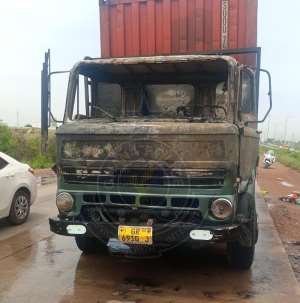 Police Alert: Cargo truck carrying hazardous goods catches fire on N1 motorway