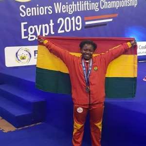 Ghana's Winny Ntumi Wins Bronze Medal At Africa Seniors Weightlifting Championship