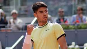 GETTY IMAGESImage caption: Alcaraz is the youngest winner of the Madrid Open following his triumph in 2022 as a 19-year-old