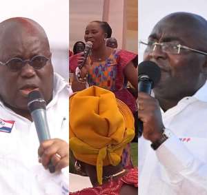 VIDEO: Nana esisi y3n, Bawumia adi y3n awu – Woman composes song calling on Ghanaians to vote out NPP