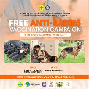 Free rabies vaccinations for pets in Kpone-Katamanso