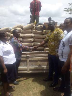Asene Salvation Primary Gets Support As DCE Donates Cement, Iron Rods