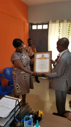 Mrs. Jemima Marian Adzroe Congratulated By Ho-Kpodzi EP Basic 'A' Staff And PTA Executives