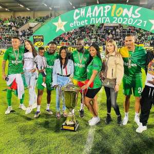 Bernard Tekpetey and Elvis Manu win Bulgaria League with Ludogorets Photos