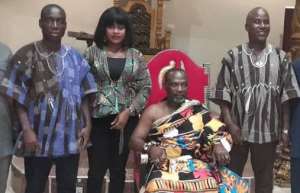 Gomoa DCEs pledge development during courtesy call on traditional leaders