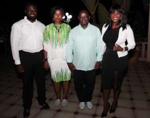 Mercy Johnson-Okojie and Husband hosted by Sierra Leone President Julius Maada-Bio