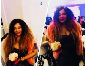 Former Most Beautiful girl in Nigeria, Flora Jacobs Parties in London with Seyi Law others