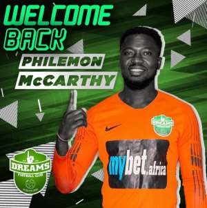 OFFICIAL: Dreams FC Sign Experienced Goalkeeper Philemon McCarthy