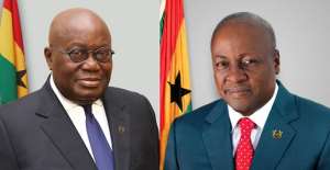 The Ghanaian leader, Nana Akufo Addo and the former leader, John Mahama