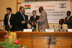 Ghana39;s Foreign Minister, Mr. Muhammad Mumuni, right, with Mr. Avigdor Lieberman: Photo credit-Ghana media