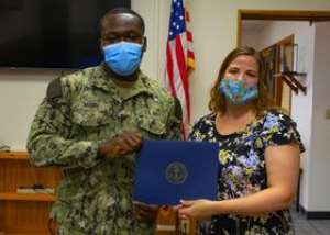Ghanaian-American Navy Sailor awarded for dedication to duty in Japan
