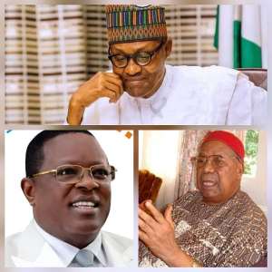 President Buhari in Ebonyi: Why Chief Eze wept after Aviation Minister's plea to President Buhari