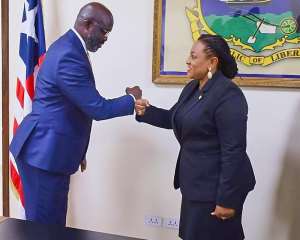 Madam Nkrumah and President Weah